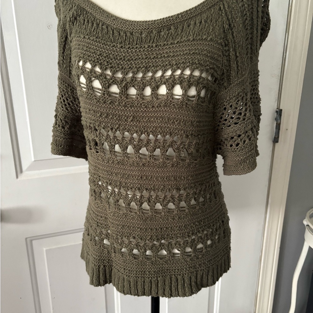 American Eagle Olive Green Knit Sweater